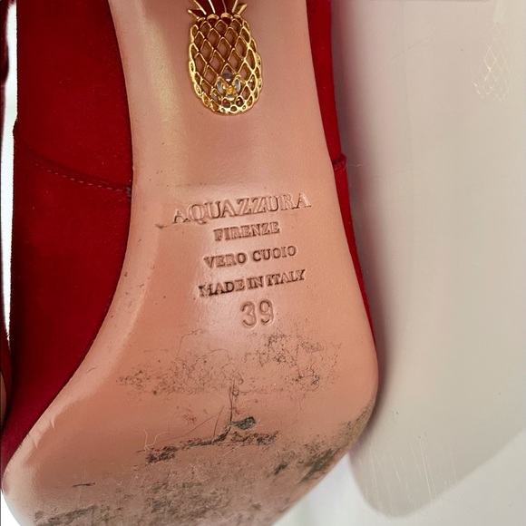 AQUAZZURA Over the knee suede boots Size39 - Picture 8 of 9